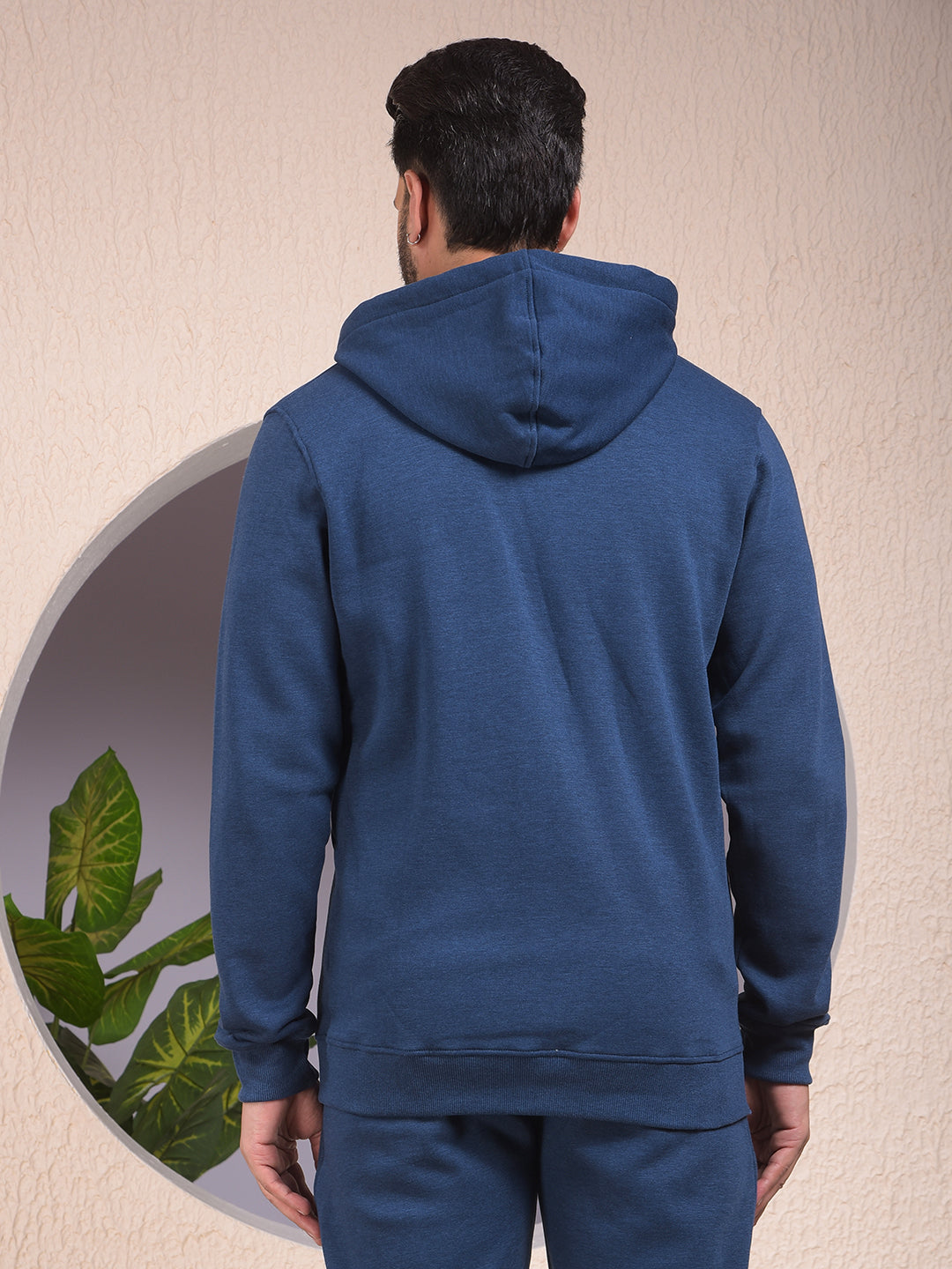 Blue Hooded Neck Sweatshirt