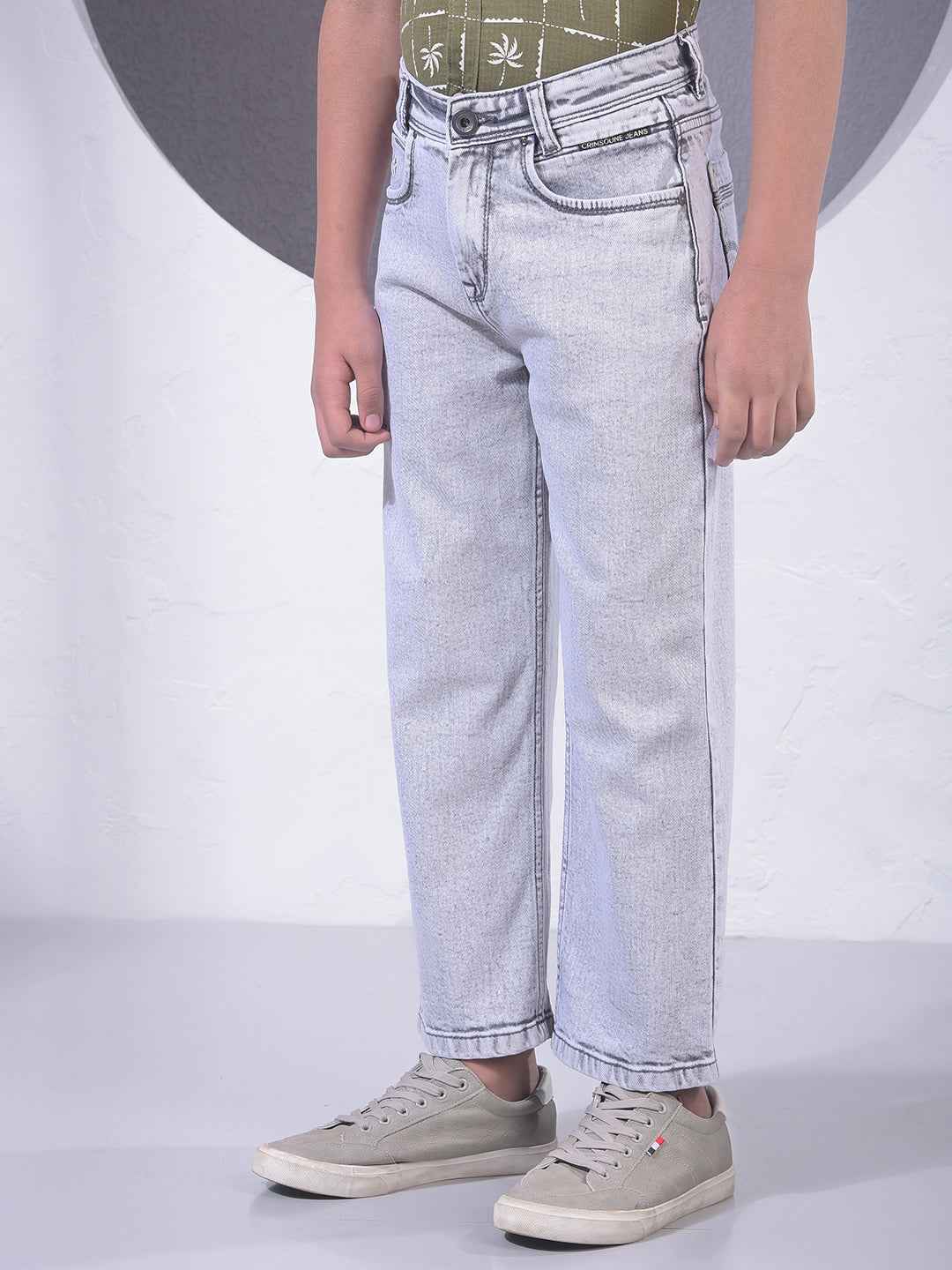 Frost Grey Baggy Street Jeans