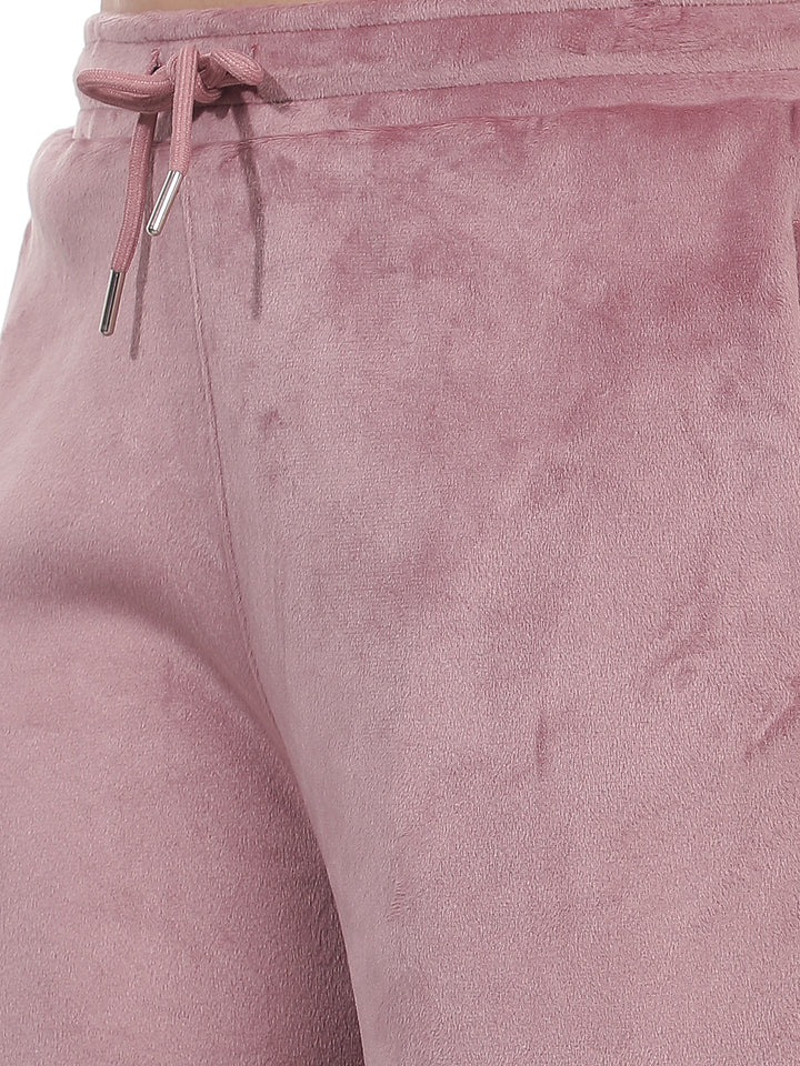 Classic Plum Purple Knitted Trackpant