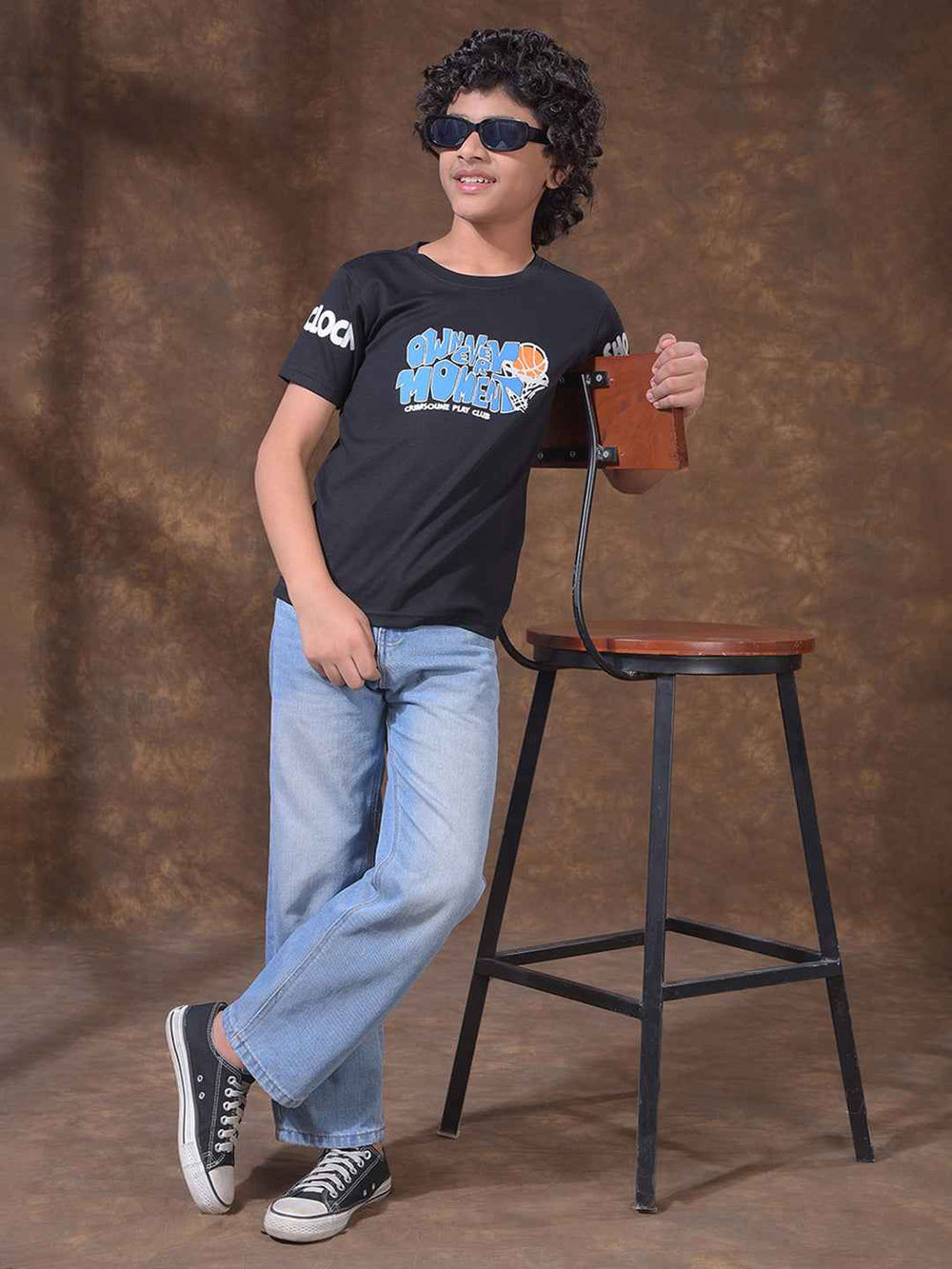 Black Graphic Print T-Shirt