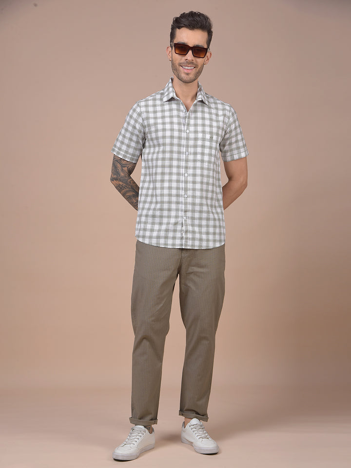 Olive Printed Trousers
