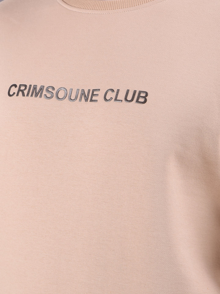 Urban Style Beige Sweatshirt with Brand Logo