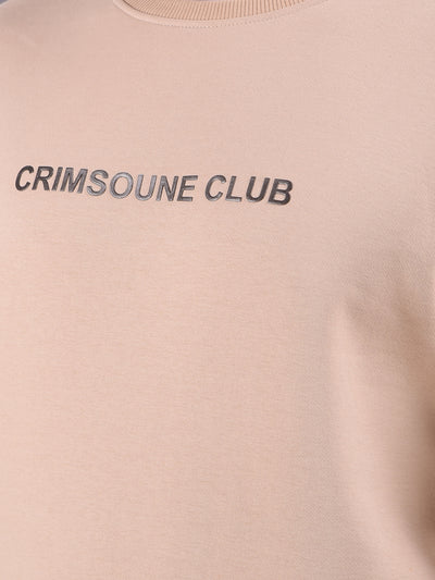 Urban Style Beige Sweatshirt with Brand Logo