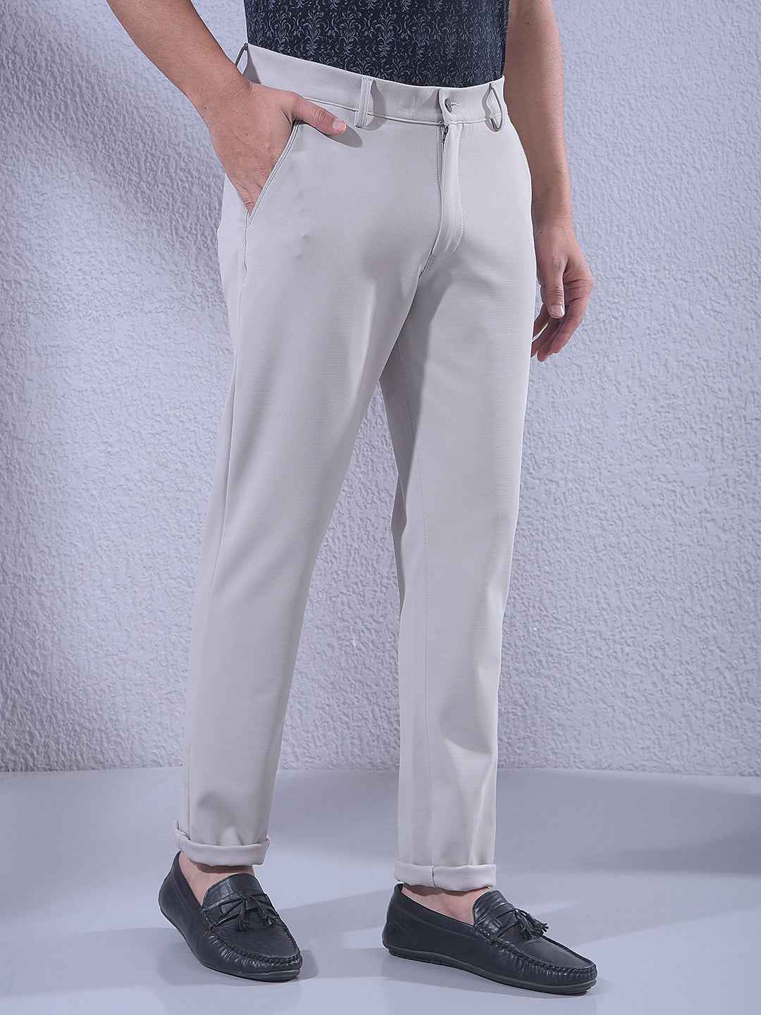 Beige Knitted Trousers