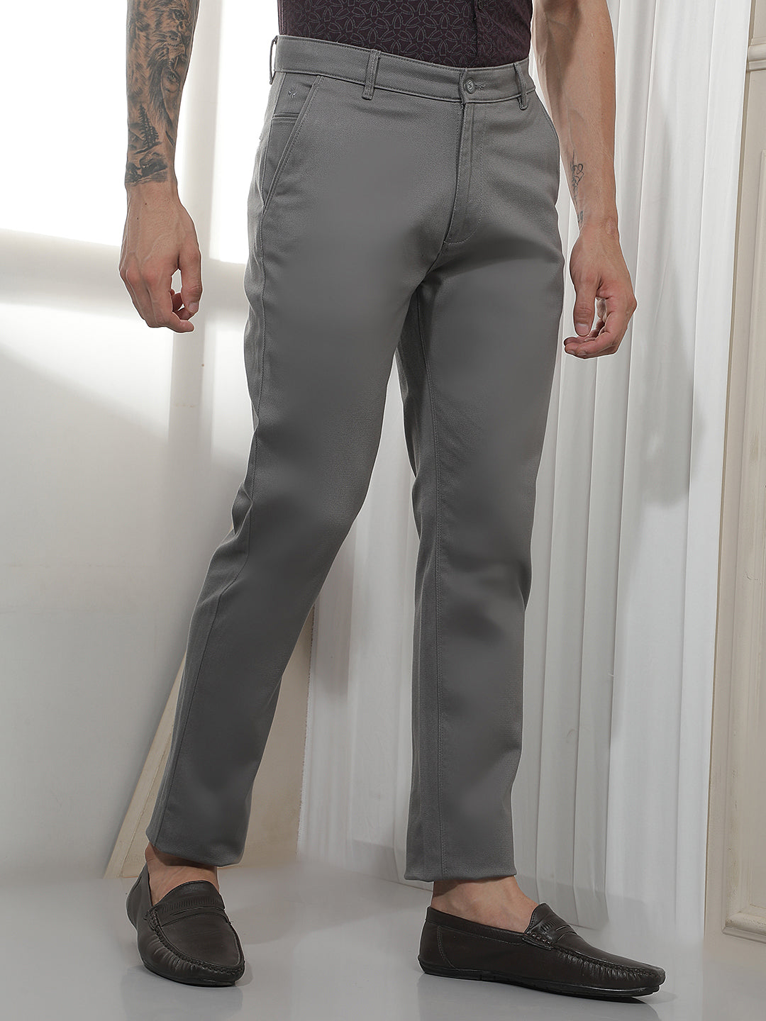 Classic Grey Casual Trousers