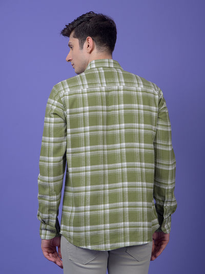 Green Checked 100% Cotton Shirt
