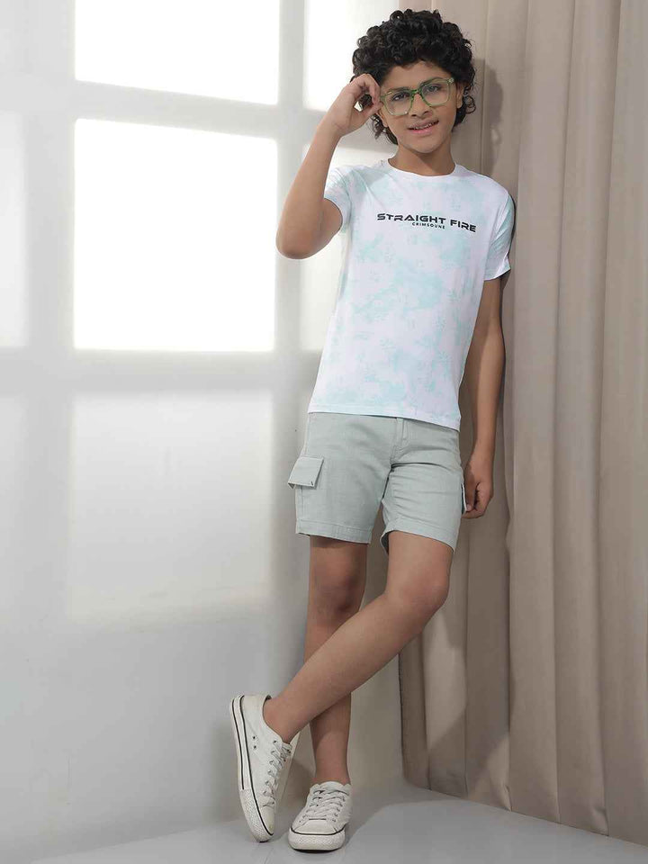 Green 100% Cotton Cargo Shorts