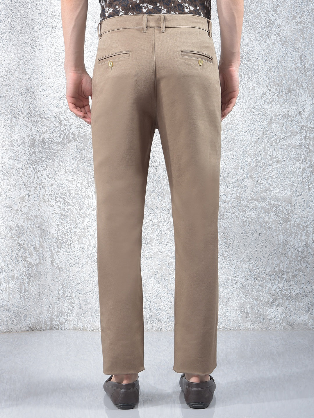 Modern Detailing Khaki Trousers