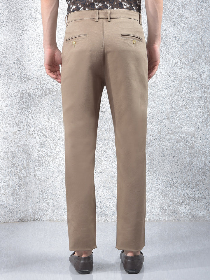 Modern Detailing Khaki Trousers