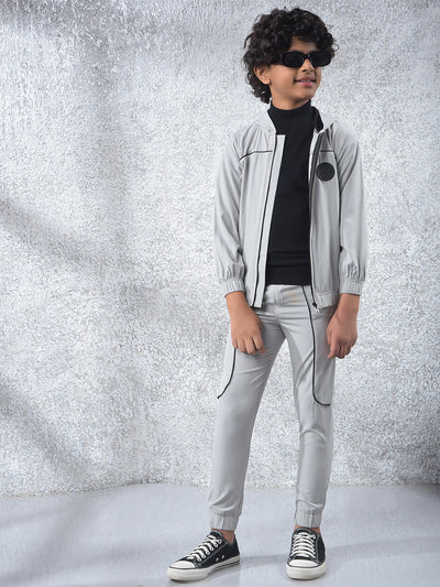 Grey Hooded Neck Sweatshirt