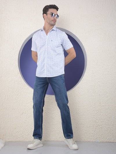 Purple SoftPrint 100% Cotton Shirt