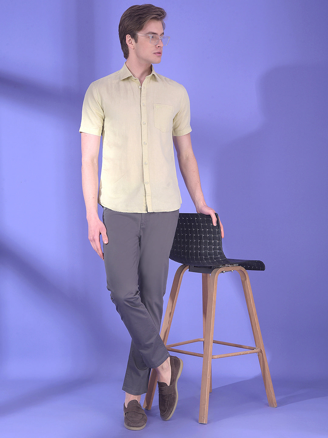 Moss Drift Green Linen Shirt