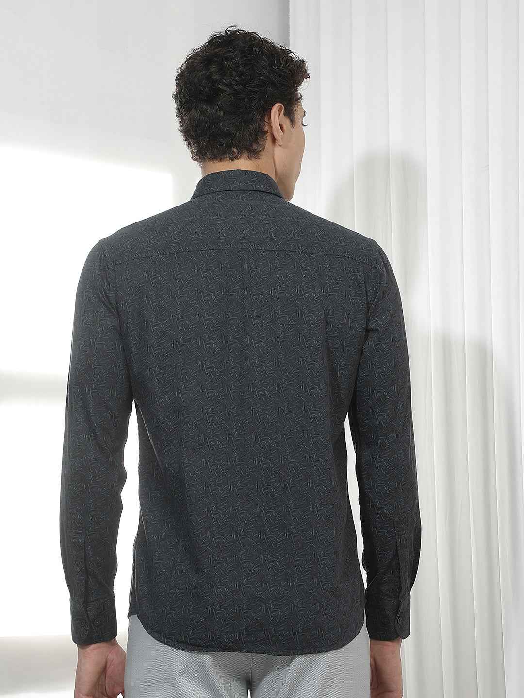 Charcoal Floral Print Shirt