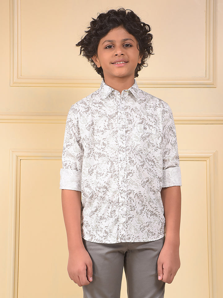 Spunky Green Floral Print Shirt