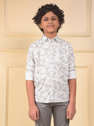 Spunky Green Floral Print Shirt