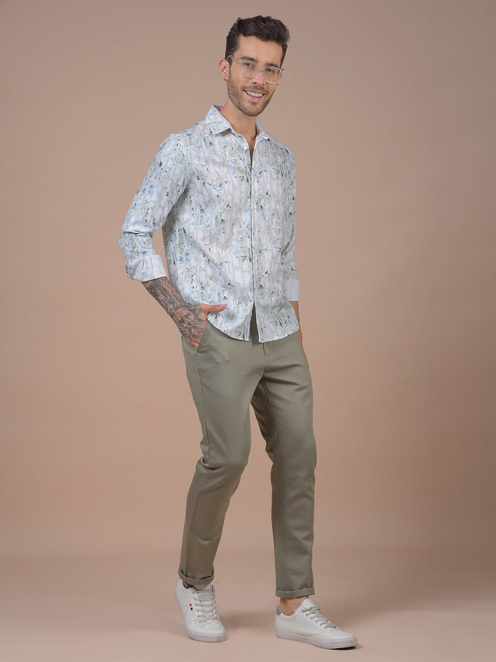 Multi-Color Printed Linen Shirt