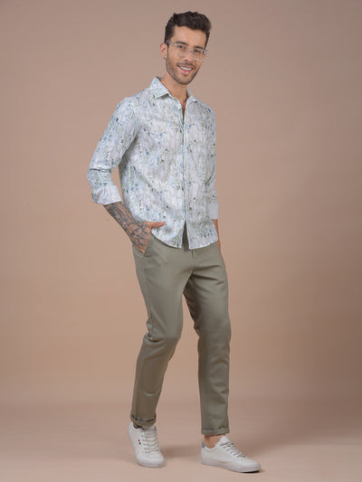 Multi-Color Printed Linen Shirt