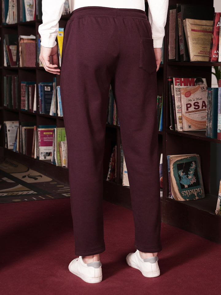 Refined Velvet Wine Trackpants
