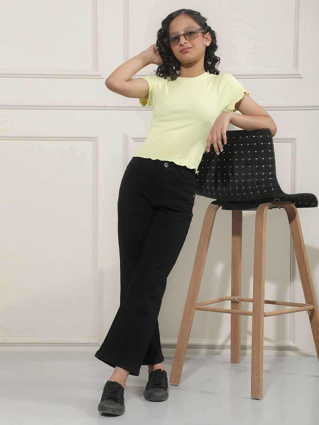 Green Modal Cropped T-Shirt