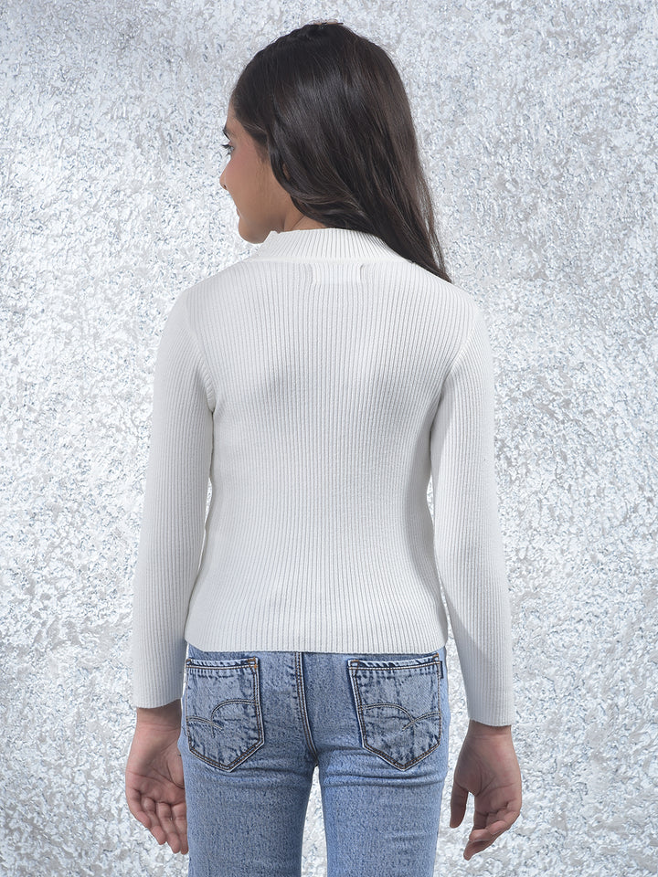 Classic White Knitted Sweater