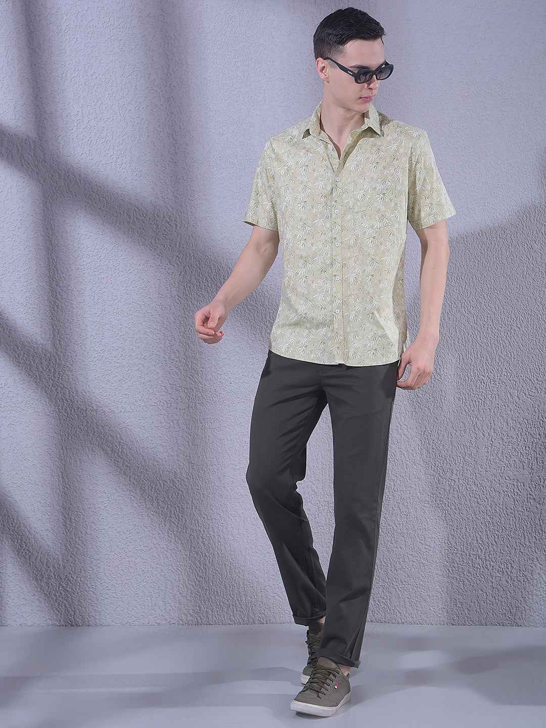 Green Floral Print Shirt