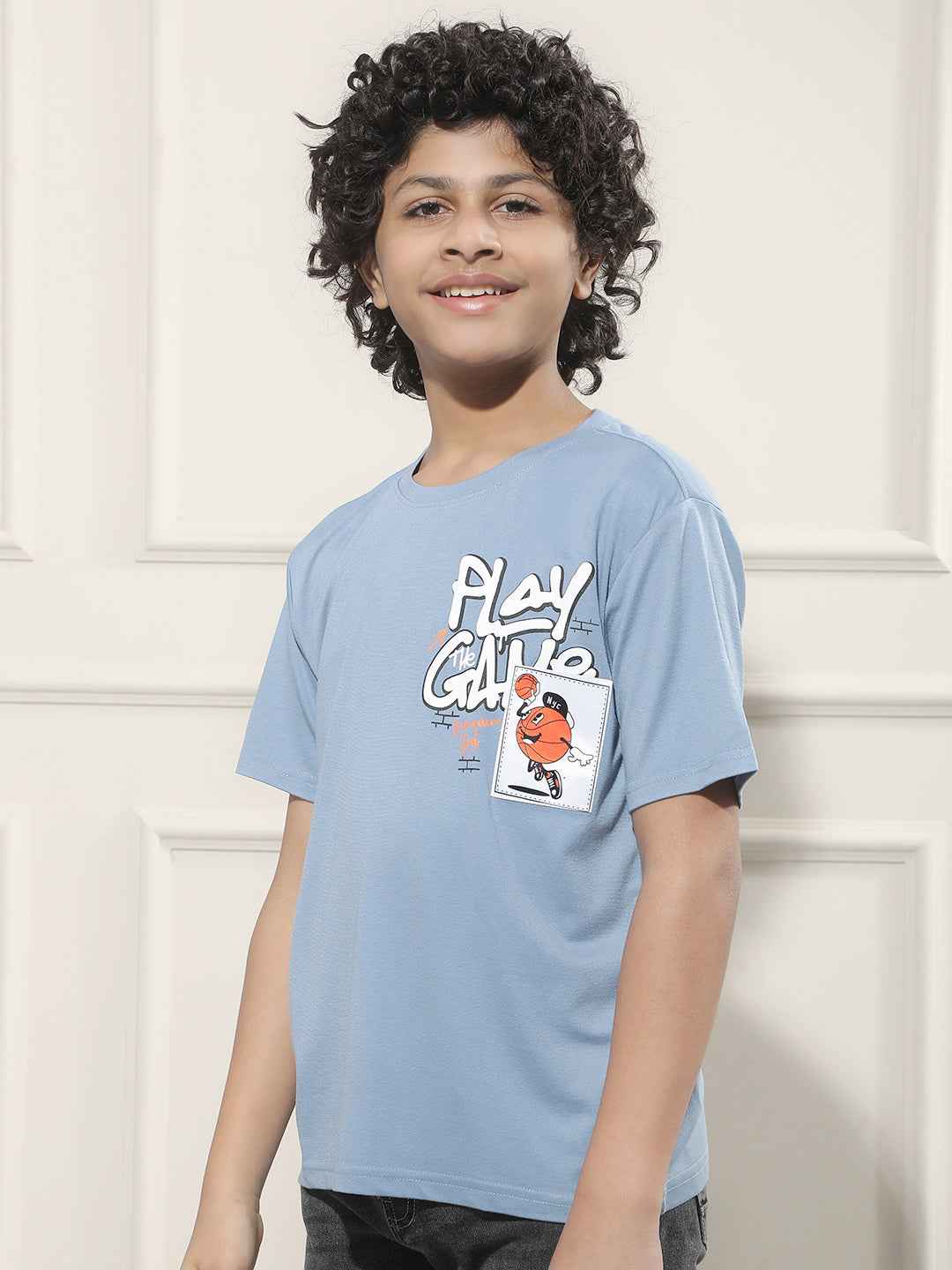 Blue Graphic Print T-Shirt