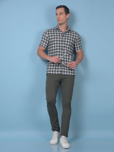Green Checked 100% Cotton Shirt