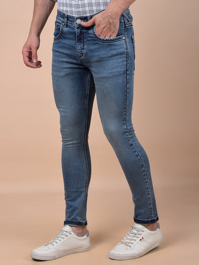 Sculpted Blue Skinny Jeans