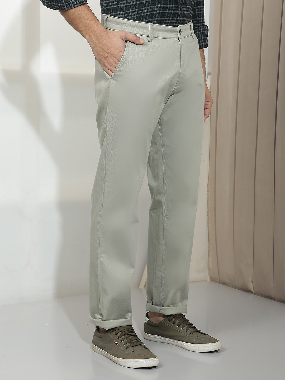 Green Straight Trousers