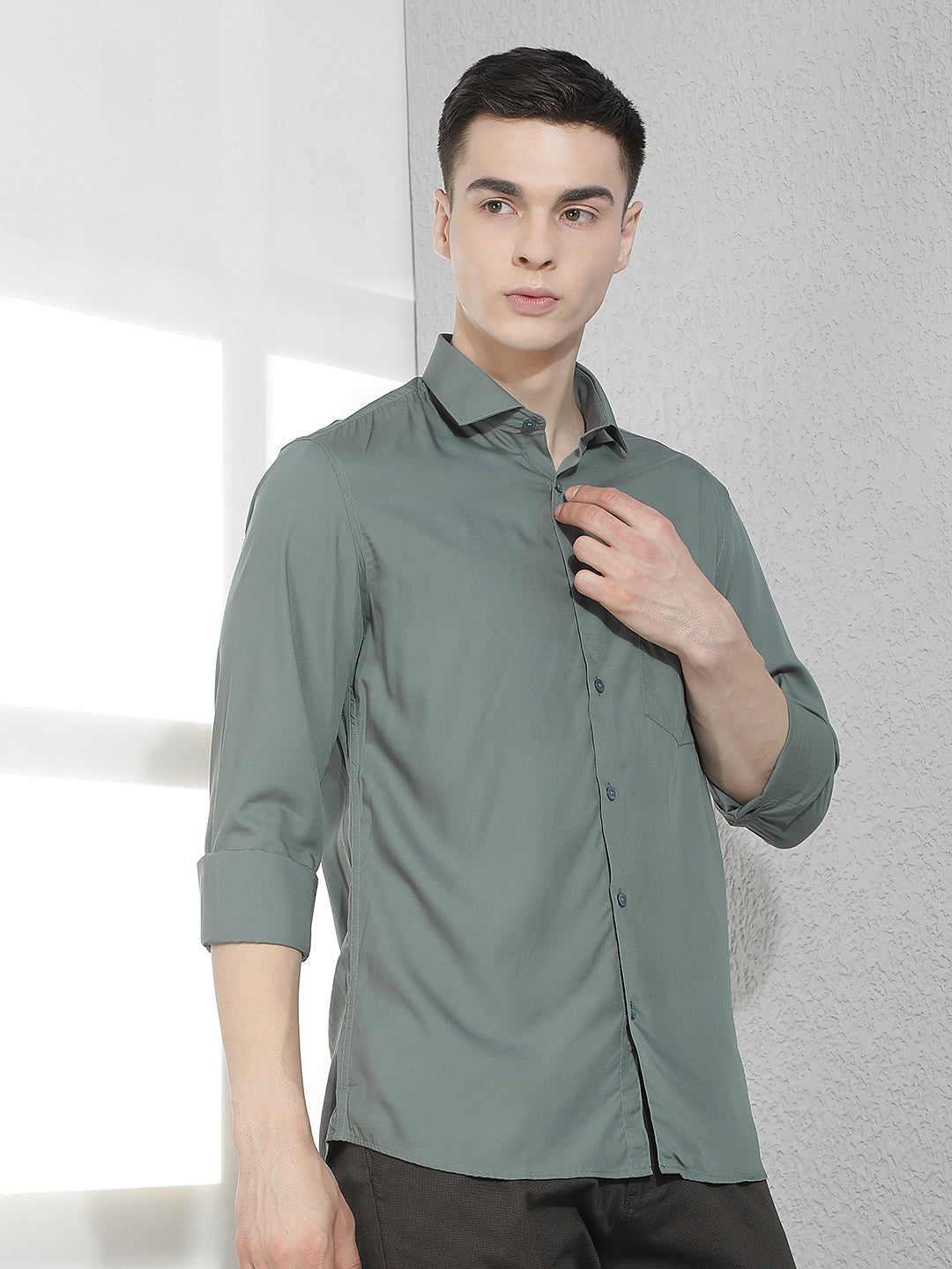 Dapper Sage Green Modal Shirt