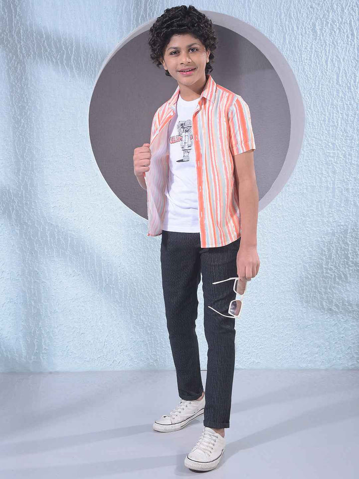 Black Vertical Stripes Trousers