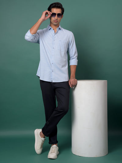 Blue Jacquard Shirt