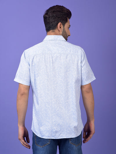 Blue Floral Print Shirt