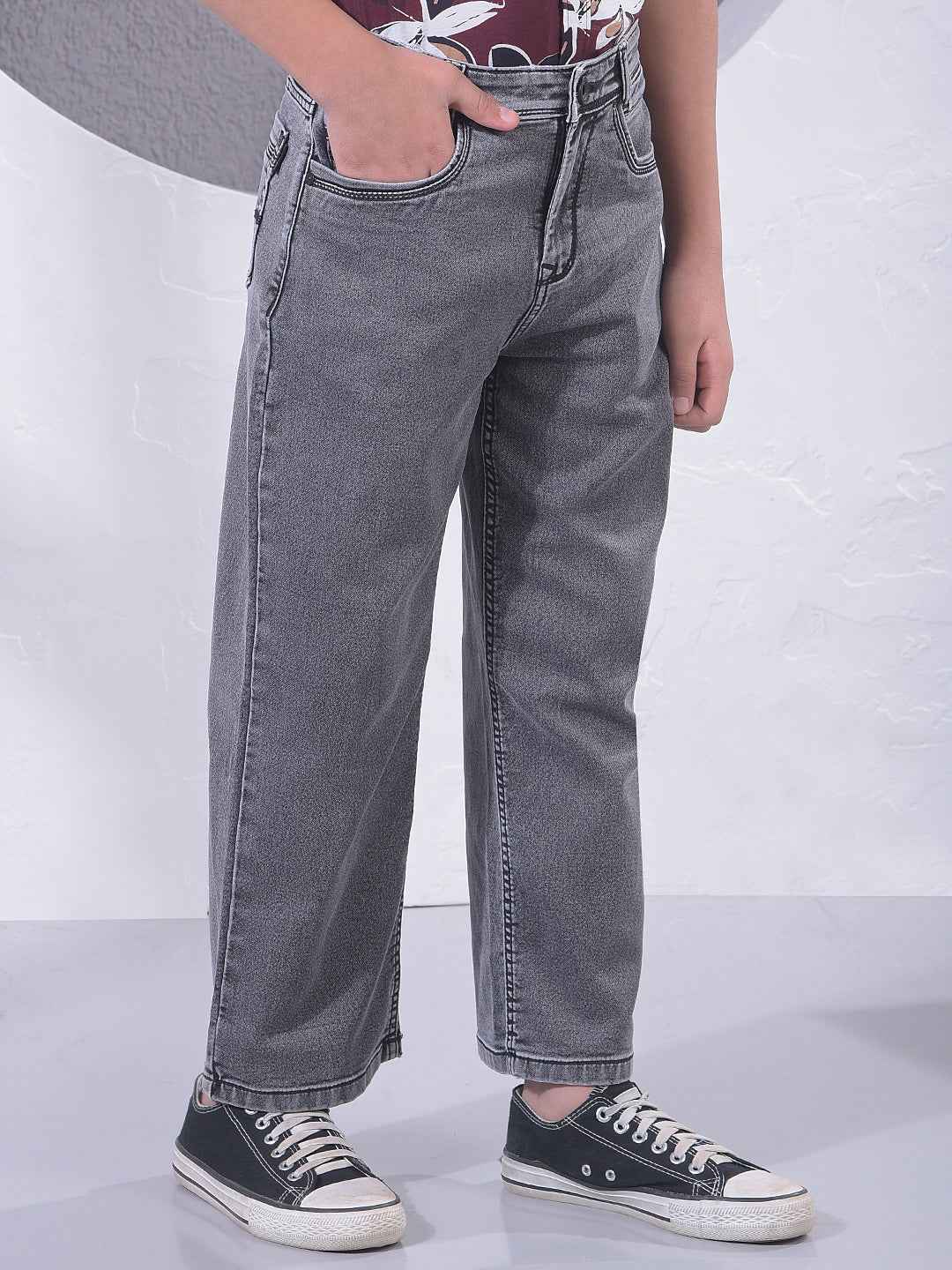 Smoky Grey Street Baggy Jeans