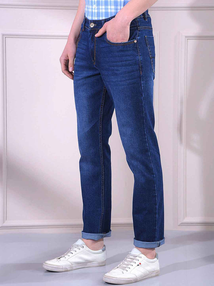 Sophisticated Navy Blue Subtle Jeans