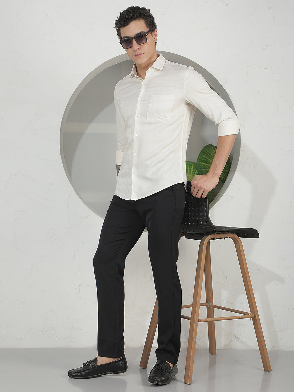 Signature Dune Beige Jacquard Shirt