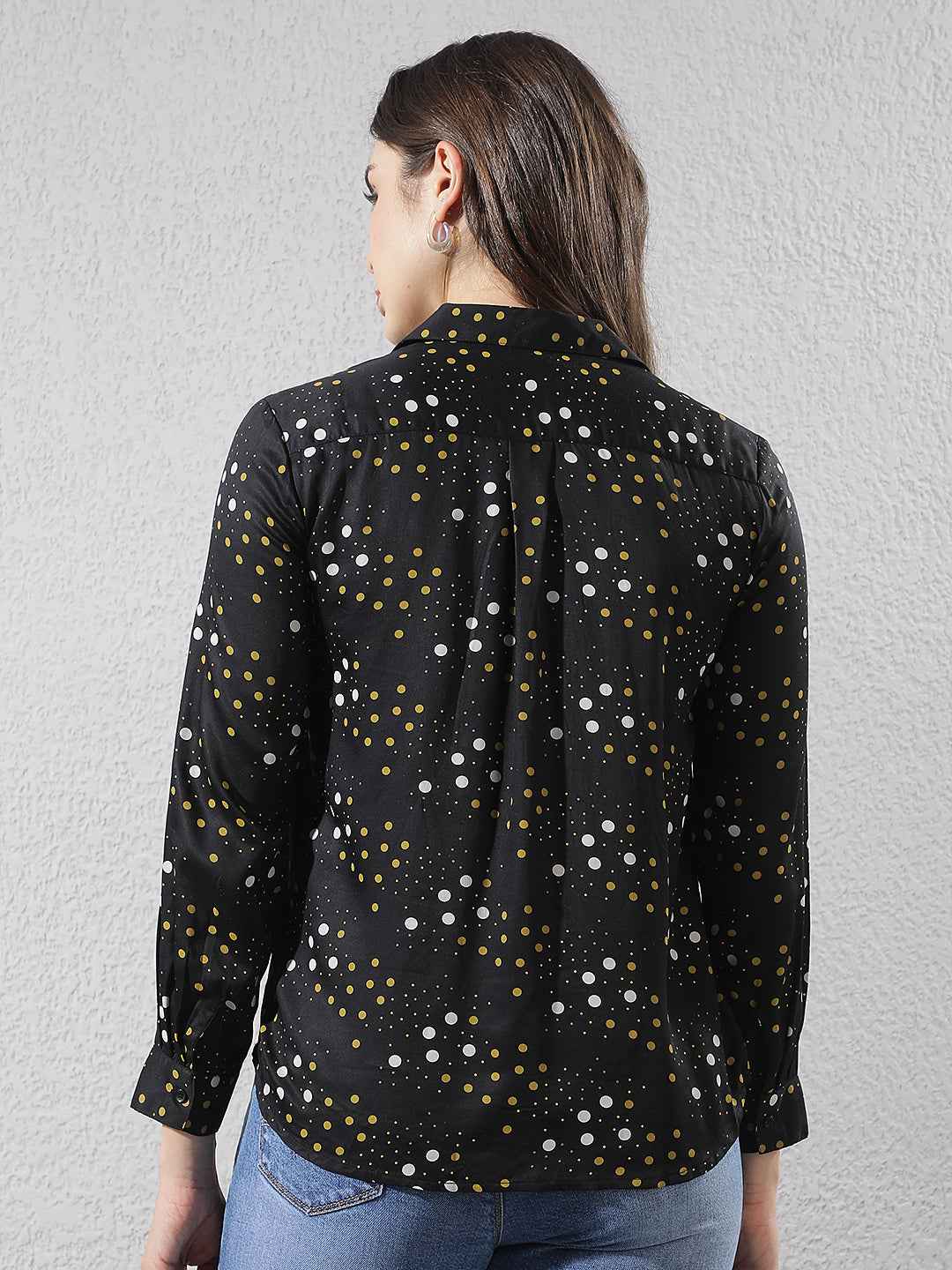 Black Printed Modal Shirt