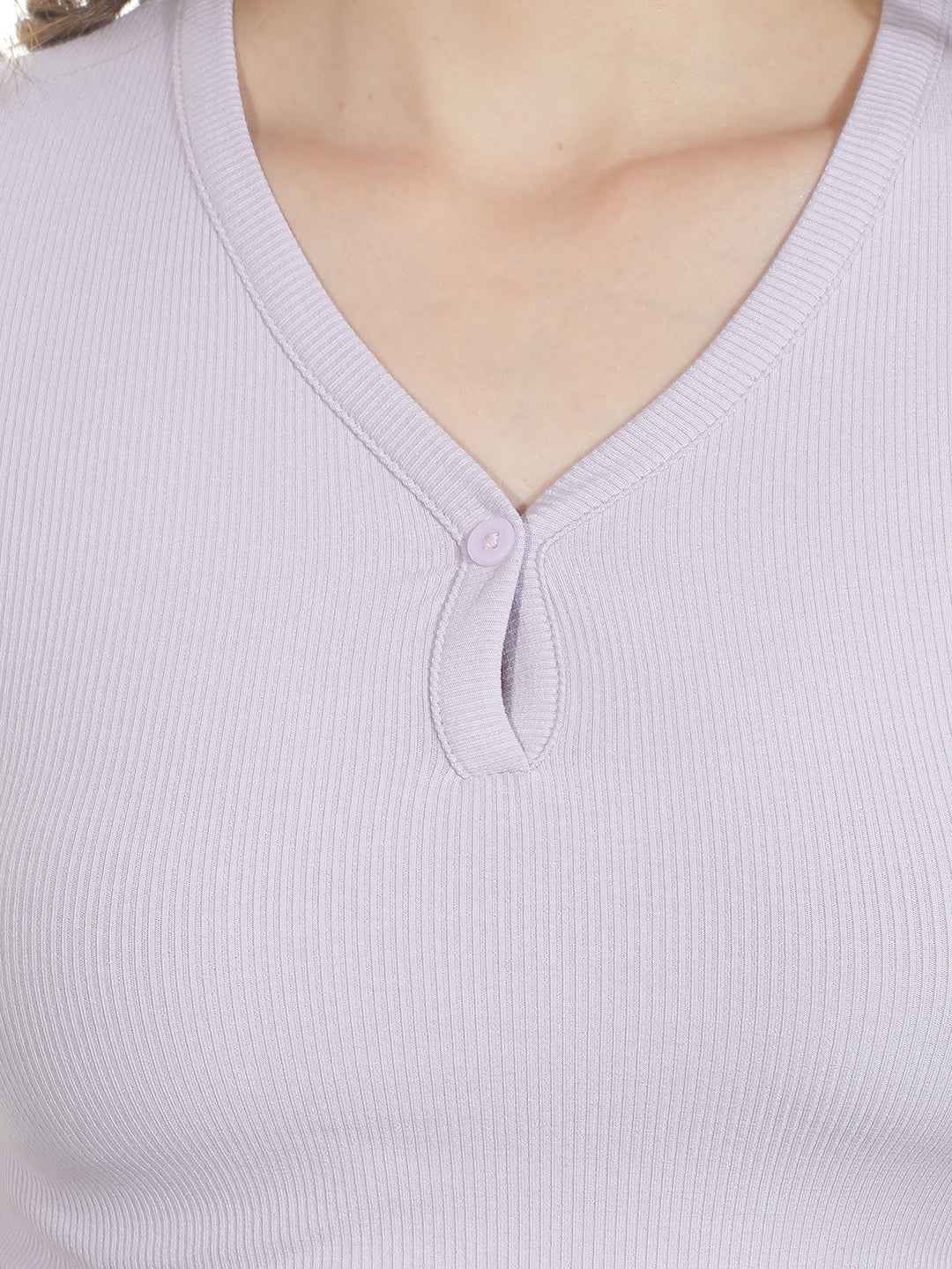 Purple Modal Crop T-Shirt