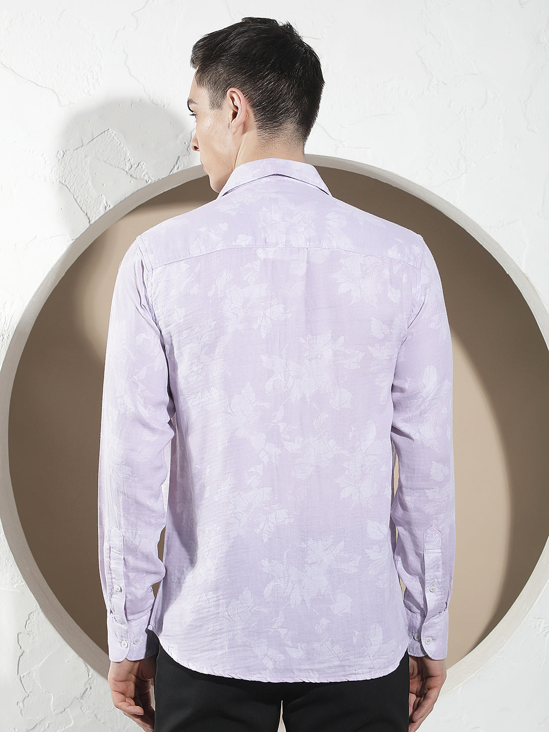 Purple Floral Print Shirt