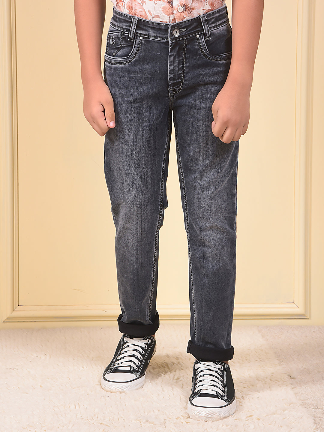 Classy Slim Dark Wash Black Jeans