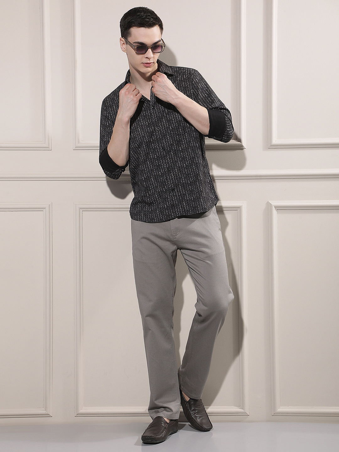 Noir Black Printed Shirt