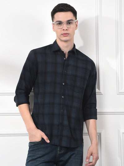 Green Checked 100% Cotton Shirt