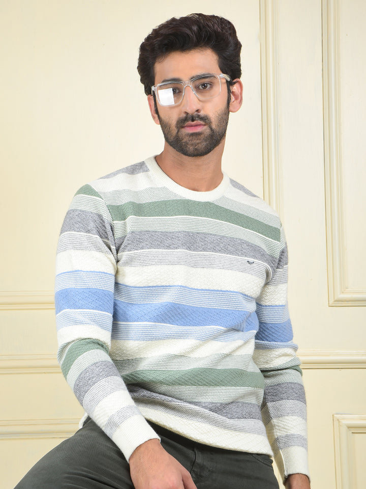 Multi-Color Horizontal Stripes Sweater