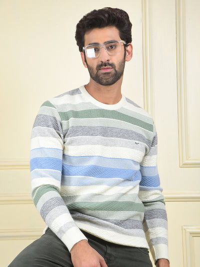 Multi-Color Horizontal Stripes Sweater