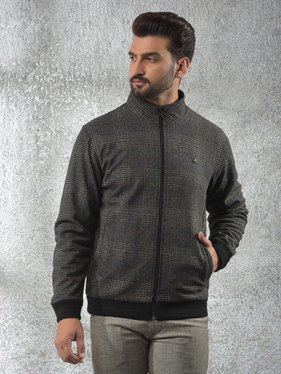 Black Checked Reversible Jacket