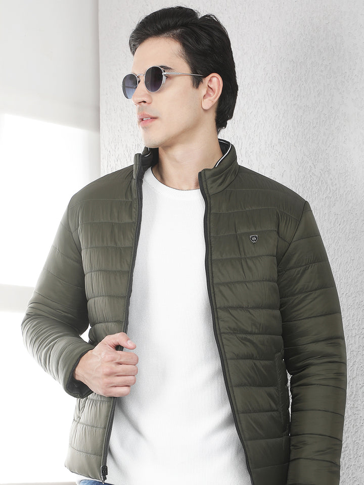 Olive Quilted Reversible Jacket