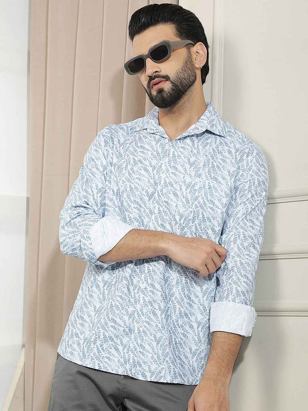 Blue Graphic Print Shirt