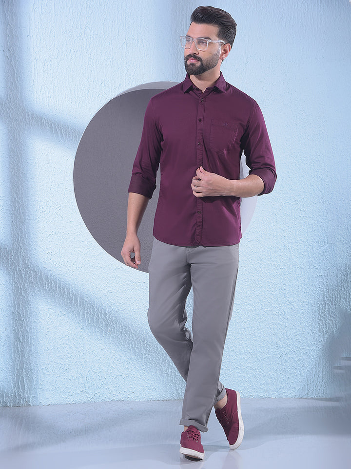 Rich Wine Maroon Shirt