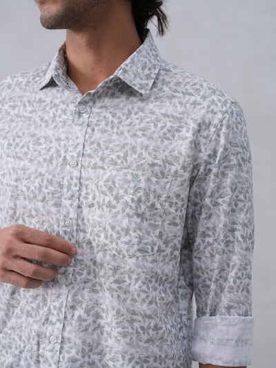 Pastel Green Printed Shirt