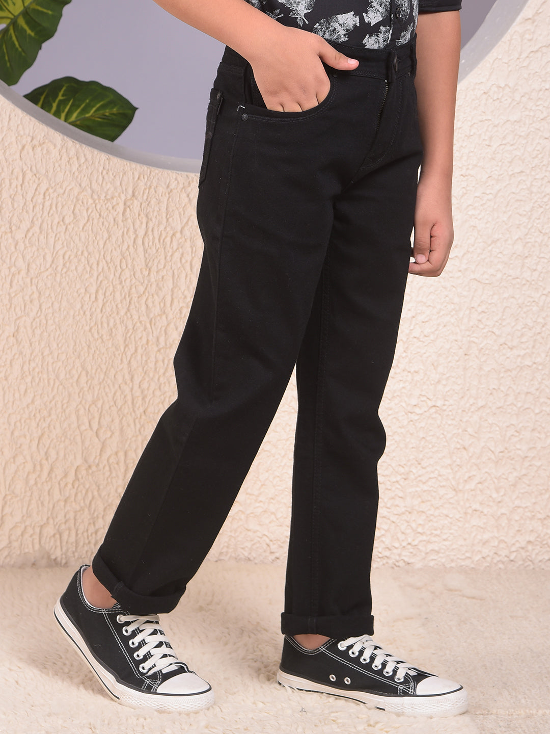 Snatched Black Straight Jeans